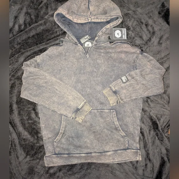 NWT Very Terry Distressed Hoodie Sz M - Picture 2 of 5